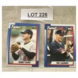 TWO VINTAGE BASEBALL TRADING CARDS / SHIPS