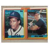 TWO VINTAGE BASEBALL TRADING CARDS / SHIPS