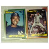 TWO VINTAGE BASEBALL TRADING CARDS / SHIPS