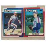 TWO VINTAGE BASEBALL TRADING CARDS / SHIPS