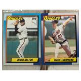 TWO VINTAGE BASEBALL TRADING CARDS / SHIPS
