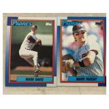 TWO VINTAGE BASEBALL TRADING CARDS / SHIPS