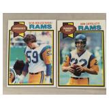 TWO VINTAGE FOOTBALL CARDS / SHIPPING