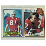 TWO VINTAGE FOOTBALL CARDS / SHIPPING