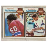 TWO VINTAGE FOOTBALL CARDS / SHIPPING