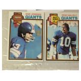TWO VINTAGE FOOTBALL TRADING CARDS / SHIPPING