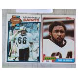 TWO VINTAGE FOOTBALL TRADING CARDS / SHIPPING