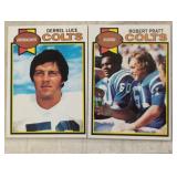 TWO VINTAGE FOOTBALL TRADING CARDS / SHIPPING