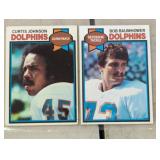 TWO VINTAGE FOOTBALL TRADING CARDS / SHIPPING