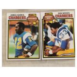 TWO VINTAGE FOOTBALL TRADING CARDS / SHIPPING