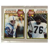 TWO VINTAGE FOOTBALL TRADING CARDS / SHIPPING