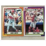 TWO VINTAGE BASEBALL TRADING CARDS / SHIPS