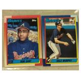 TWO VINTAGE BASEBALL TRADING CARDS / SHIPS