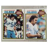 TWO VINTAGE FOOTBALL CARDS / SHIPPING