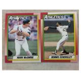 TWO VINTAGE BASEBALL TRADING CARDS / SHIPS