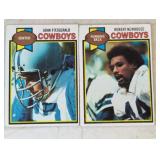 TWO VINTAGE FOOTBALL CARDS / SHIPPING