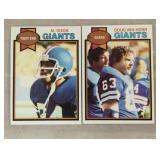 TWO VINTAGE FOOTBALL CARDS / SHIPPING