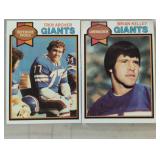 TWO VINTAGE FOOTBALL CARDS / SHIPPING