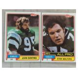 TWO VINTAGE FOOTBALL CARDS / SHIPPING