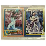 TWO VINTAGE BASEBALL TRADING CARDS / SHIPS