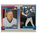 TWO VINTAGE BASEBALL TRADING CARDS / SHIPS