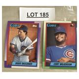 TWO VINTAGE BASEBALL TRADING CARDS / SHIPS