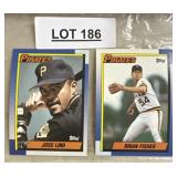 TWO VINTAGE BASEBALL TRADING CARDS / SHIPS