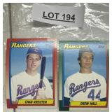 TWO VINTAGE BASEBALL TRADING CARDS / SHIPS