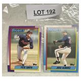 TWO VINTAGE BASEBALL TRADING CARDS / SHIPS