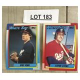 TWO VINTAGE BASEBALL TRADING CARDS / SHIPS