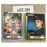 TWO VINTAGE BASEBALL TRADING CARDS / SHIPS