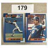 TWO VINTAGE BASEBALL TRADING CARDS / SHIPS