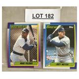 TWO VINTAGE BASEBALL TRADING CARDS / SHIPS