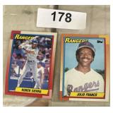 TWO VINTAGE BASEBALL TRADING CARDS / SHIPS