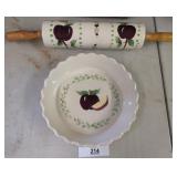 Very nice rolling pin, and bowl / Ships