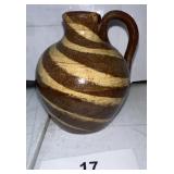 HANDMADE POTTERY 4" BOLICK swirl Jug Signed