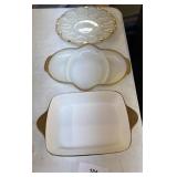 ASSORTED MILK GLASS LOT / CAMPOMARINO DISH