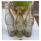 2 BILTMORE SODA BOTTLES / 1 COCA COLA BOTTLE