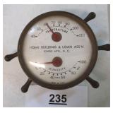 Brass Sailing wheel advertising  thermometer