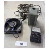 ASSORTED ELECTRICAL LOT / FAN POWERS ON /SHIP