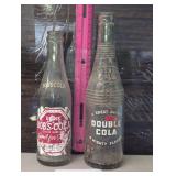 2 vintage soda bottles Bob
