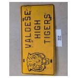 One vintage Valdese high school Tigers tag
