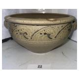 HANDMADE POTTERY 12"x10" Daniel Johnston planter