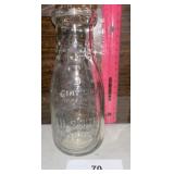 1 PINT J.H SMITH DAIRY / N.C APPROVED MILK BOTTLE