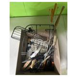 ASSORTMENT OF KITCHEN UNTENSILD AND DECOR