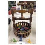 A VINTAGE NUT CRACKER WITH TOYS INSIDE / SHIPS