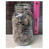 Huge jar of wheat pennies / shipping