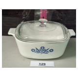 Lidded Corning Dish C-12  / shipping