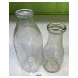 1 QUART 1 PINT CLEAR BOTTLES / ONE HAS A HAIRLINE