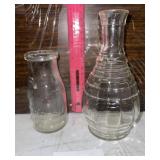 1/2 PINT MILK BOTTLE & MAYBE VINTAGE VINEGAR?????